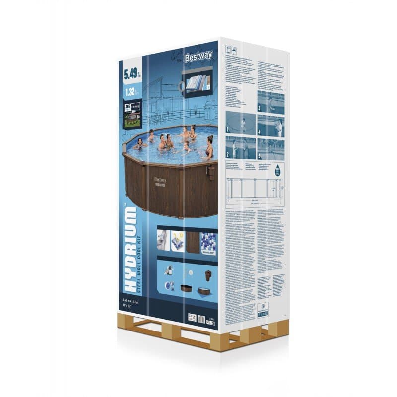 Сглобяем басейн Bestway Hydrium 549х132см с твърди стени - Image 8